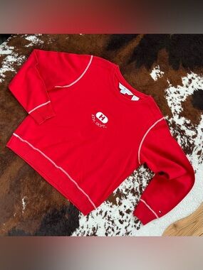 Women’s Tommy Hilfiger Athletic Dept. 100% Cotton Sweatshirt | Red | Sz: M